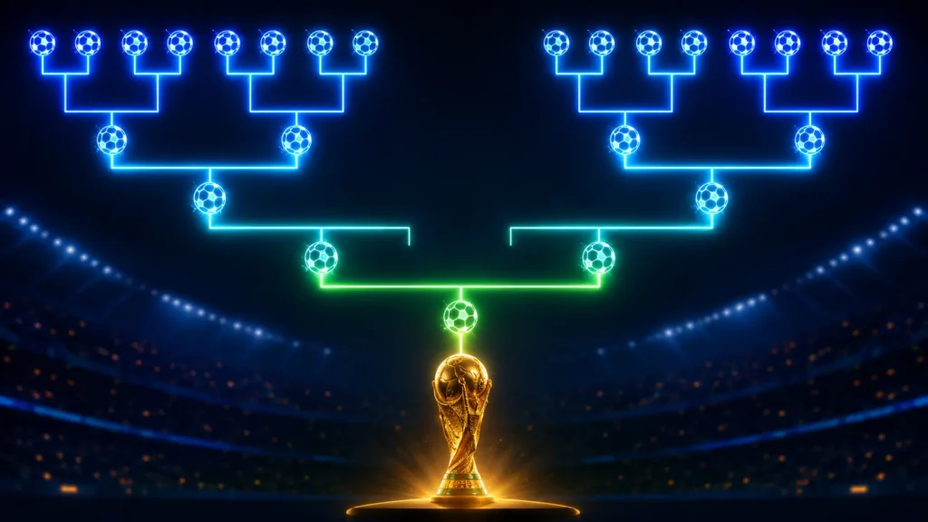 World Cup 2026 knockout bracket Round of 16 visualization